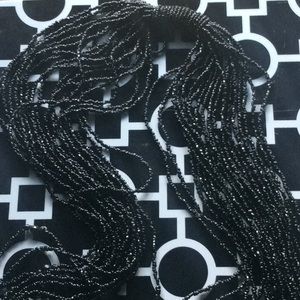 Black Beaded Necklace/Scarf
